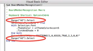 The intimidating Visual Basic for Applications (VBA) editor window 3