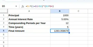 Calculating compound interest 4