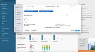 Screenshot of Tableau interface choosing Excel connection 2