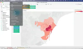 Screenshot of the Tableau interface. 9