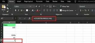 counta() function example in excel 12
