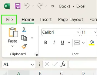 Open Excel File options for more features 1