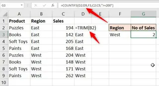 Using a helper column with the TRIM function to clean data 1