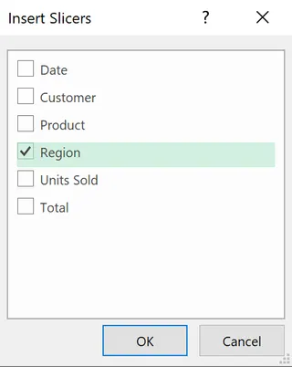 A Pivot Table with an accompanying 
