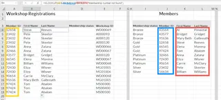 Using XLOOKUP to find a value in another table