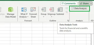 Analysis Toolpak in Excel 2