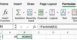 Excel LAMBDA for a factorial 6