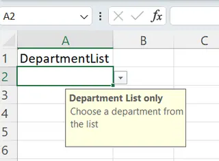 Excelでドロップダウンリストの入力メッセージの例。 20