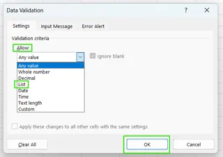 Excelのデータの入力規則ドロップダウンリスト 3