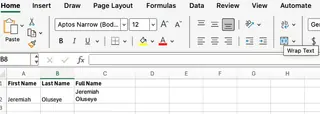 Excel new line in cell using CHAR(10) 2