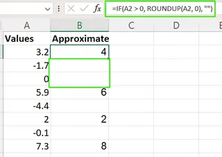 ROUNDUP in Excel with conditional logic 5