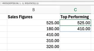 Using SEQUENCE in Excel to sort dynamically 4