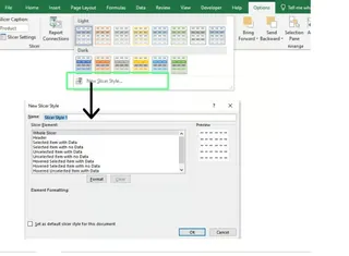 build your own slicer style in Excel 7