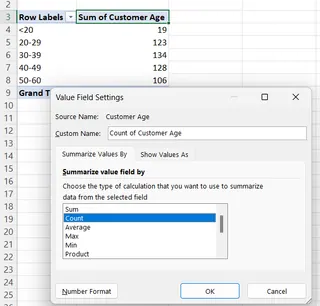 값 필드 설정 10
