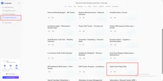 Template Generation Interface