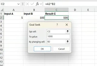 Excel Goal Seek dialog box 3