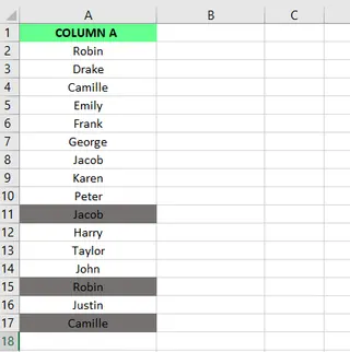 All the duplicates except the first occurrence are highlighted using formula in Excel 7