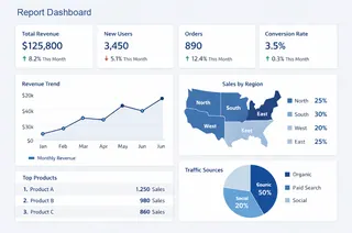 A Report Dashboard example