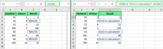 Handling #DIV/0! error with IF() function in Excel 8