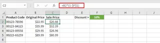 Subtracting percentages in Excel