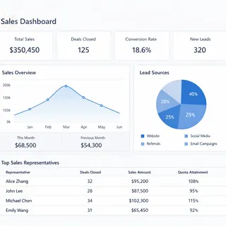 Sales dashboard
