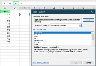 Excelの関数ウィザードを使用して数式を入力する。 10