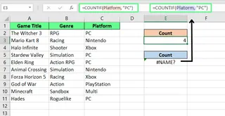 間違った名前付き範囲がExcelで#NAME?エラーの原因となる。 3