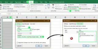 ExcelでネストされたIFを使用してデータを検証する。 2