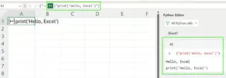 How to test Python setup in Excel. 3