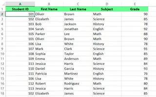 Selecting data range 4
