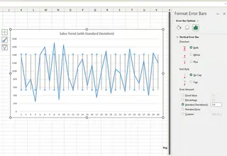 Formatting the standard deviation bars in Excel 11