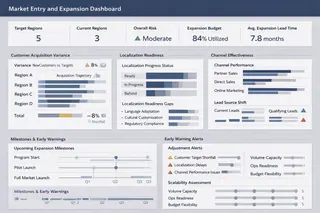 Market entry and expansion dashboard