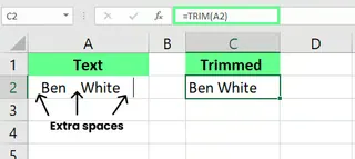 Using TRIM function in Excel. 1