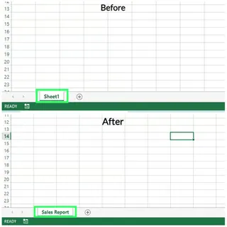 Renamed the worksheet using VBA in Excel 10
