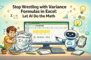 Stop Wrestling with Variance Formulas in Excel: Let AI Do the Math