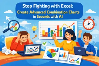Stop Fighting with Excel: Create Advanced Combination Charts in Seconds with AI
