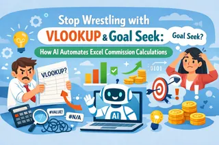Stop Wrestling with VLOOKUP & Goal Seek: How AI Automates Excel Commission Calculations