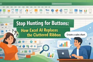 Stop Hunting for Buttons: How Excel AI Replaces the Cluttered Ribbon