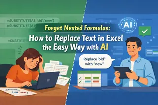 Forget Nested Formulas: How to Replace Text in Excel the Easy Way with AI