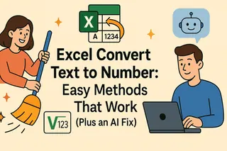 Excel Convert Text to Number :Easy Methods That Work (Plus an AI Fix)