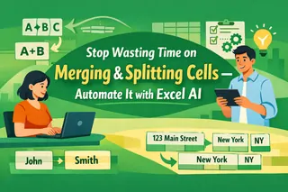 Stop Wasting Time on Merging & Splitting Cells — Automate It with Excel AI