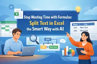 Stop Wasting Time with Formulas: Split Text in Excel the Smart Way with AI
