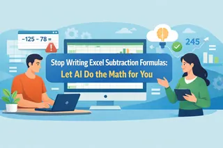 Stop Writing Excel Subtraction Formulas: Let AI Do the Math for You