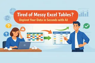 Tired of Messy Excel Tables? Unpivot Your Data in Seconds with AI