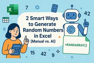 2 Maneiras Inteligentes de Gerar Números Aleatórios no Excel (Manual vs. IA)