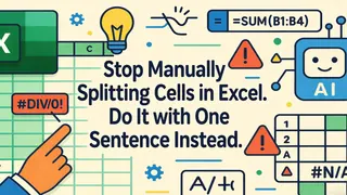 Stop Manually Splitting Cells in Excel. Do It with One Sentence Instead.
