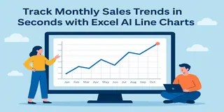 Track Monthly Sales Trends in Seconds with Excel AI Line Charts