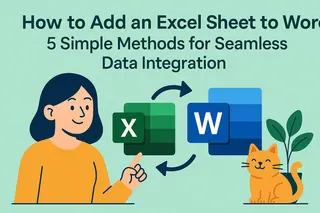 Comment ajouter une feuille Excel à Word : 5 méthodes simples pour une intégration fluide des données