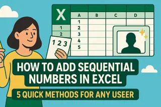 Como Adicionar Números Sequenciais no Excel: 5 Métodos Rápidos para Qualquer Usuário