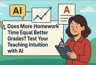 Does More Homework Time Equal Better Grades? Test Your Teaching Intuition with AI